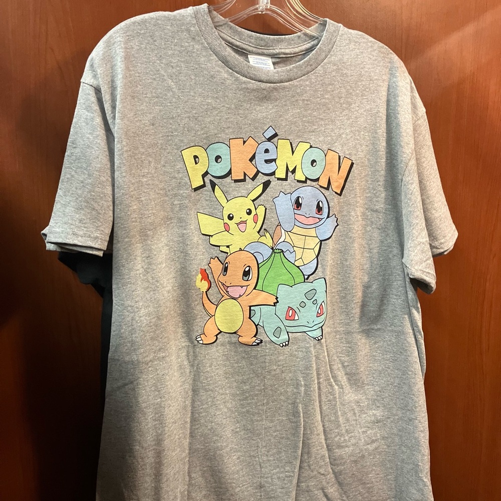 Gray Pokémon Short Sleeve Men's Tee